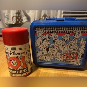 Vintage Disney Aladdin 101 Dalmatians Lunchbox and Thermos